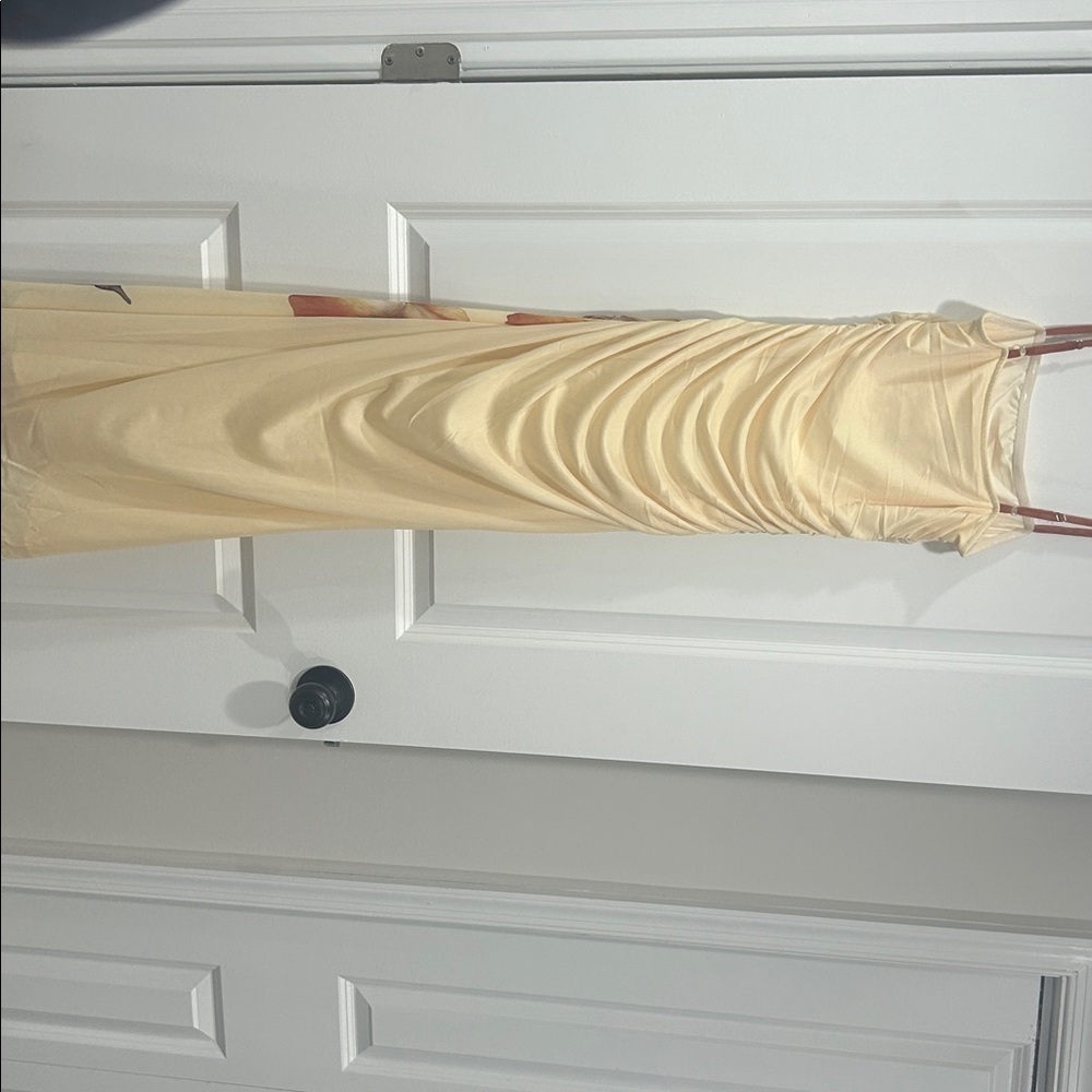 NWT Commense Floral Print Ruched Maxi Dress - Picture 6 of 6